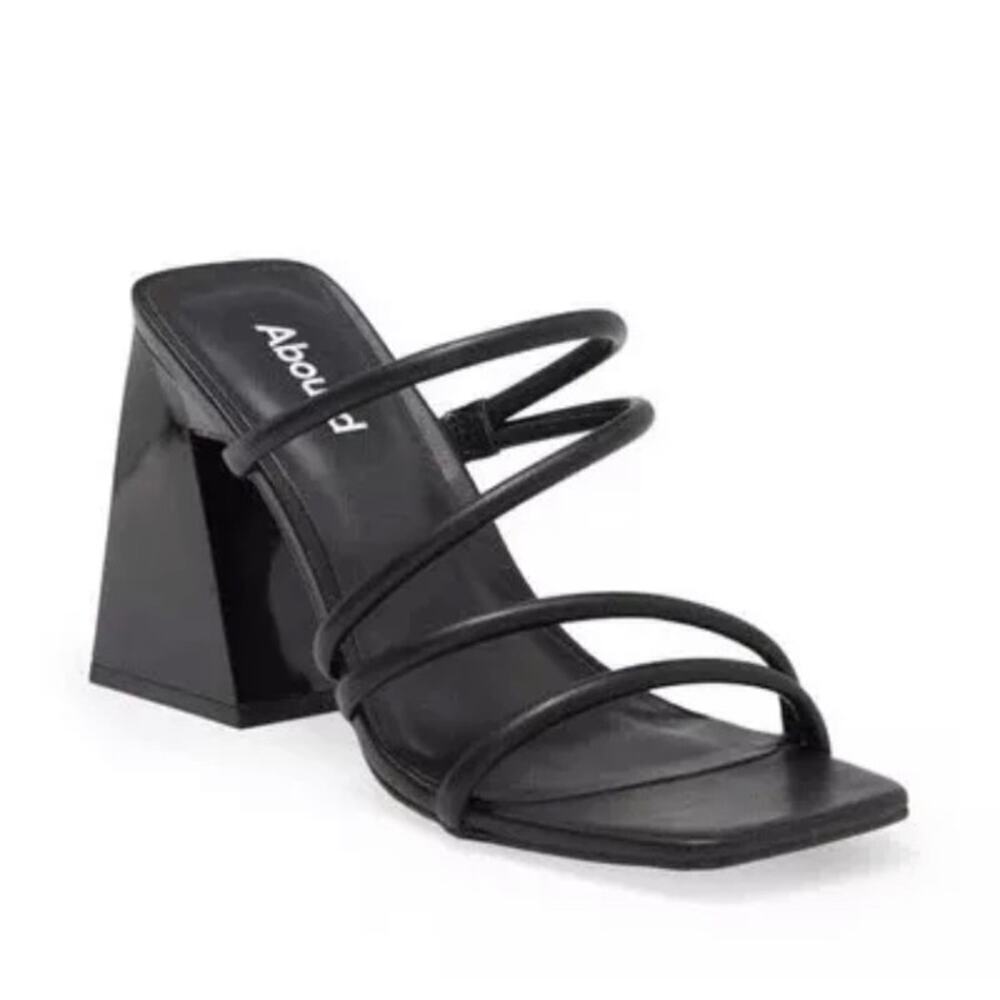 Abound Austyn Strappy Sandal, Black, Women Size 8 NEW